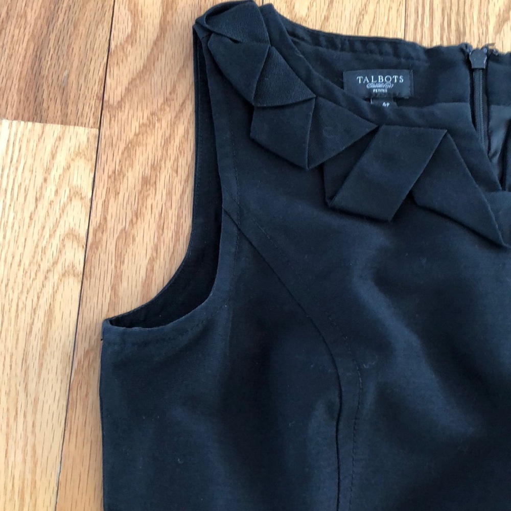 Talbots dress origami folded collar sleeveless